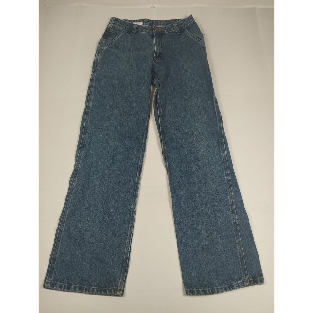 Carhartt Women Size 4x30.5 Blue Denim WB013 VIO Carpenter Work Jeans